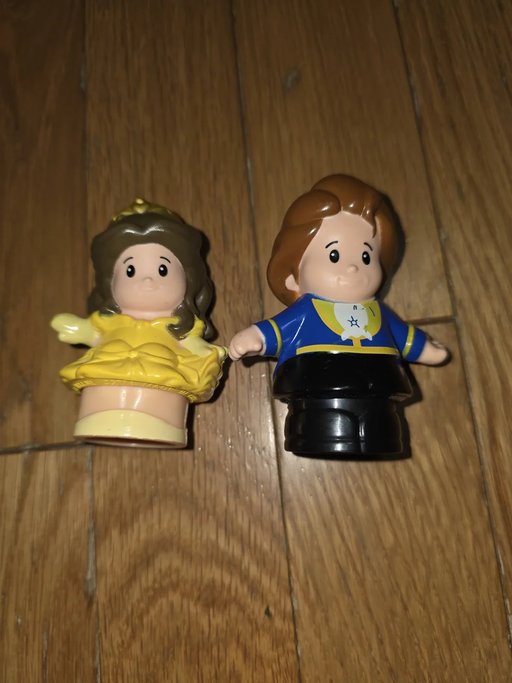 2PC LITTLE PEOPLE Fisher Price Disney Belle Beauty & the Beast PRINCE Adam 2012